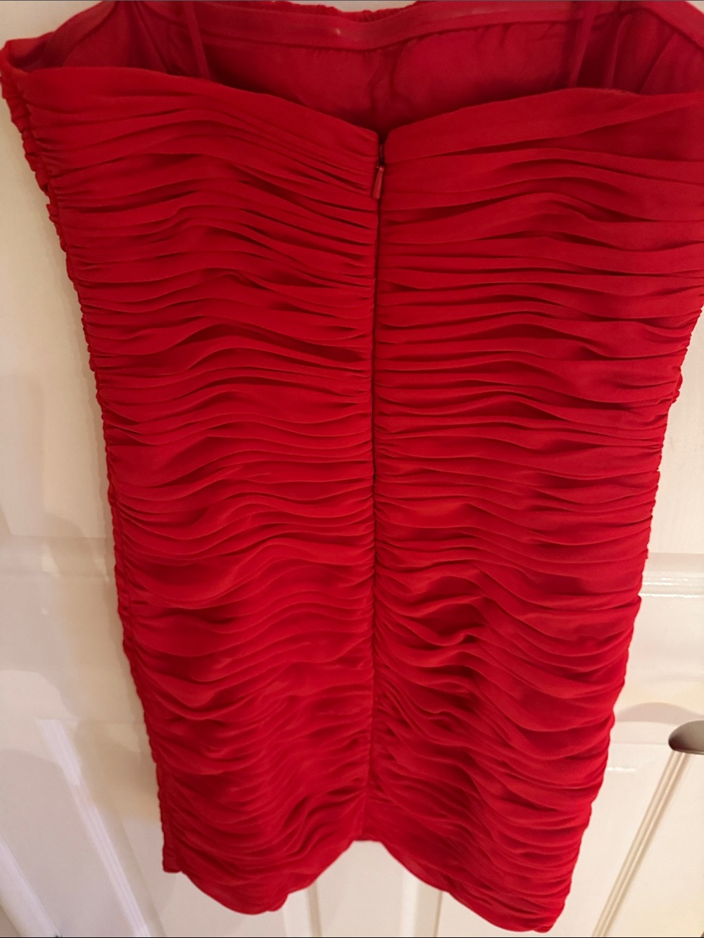 Cache Red Ruffle Spaghetti Strap Mini Dress size 2 - Picture 3 of 5